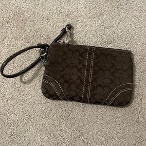 Brown Coach Wristlet